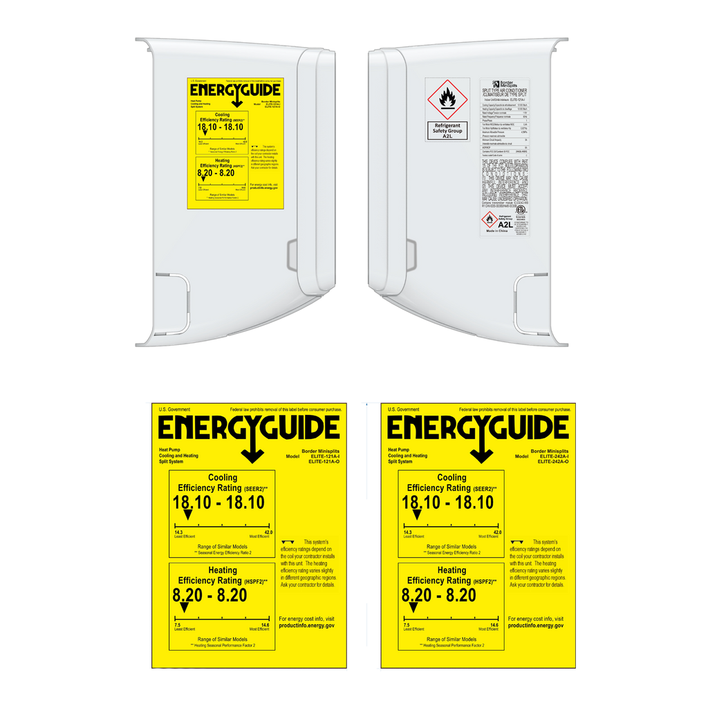 Border MiniSplits ELITE 12K Inverter Heat Pump – R32